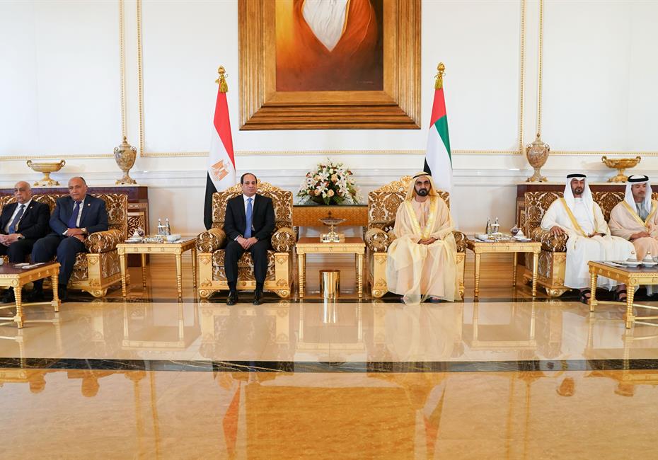 His Highness Sheikh Mohammed bin Rashid Al Maktoum-News-VP, Abu Dhabi Crown Prince discuss bilateral ties, regional issues with Egyptian President