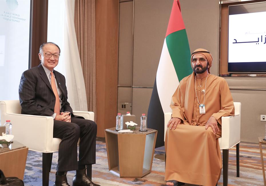His Highness Sheikh Mohammed bin Rashid Al Maktoum-News-Mohammed bin Rashid receives World Bank President