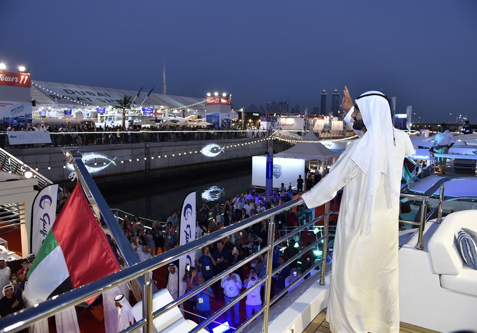  صاحب السمو الشيخ محمد بن راشد آل مكتوم-أخبار-محمد بن راشد يزور معرض دبي الدولي للقوارب