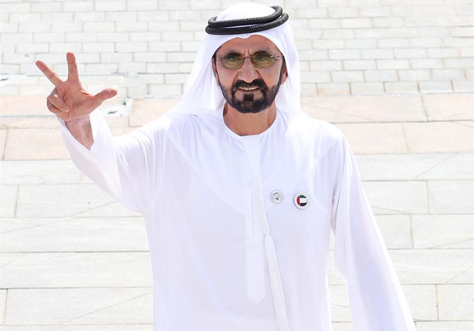 His Highness Sheikh Mohammed bin Rashid Al Maktoum-News-Mohammed bin Rashid hoists UAE Flag at Union House