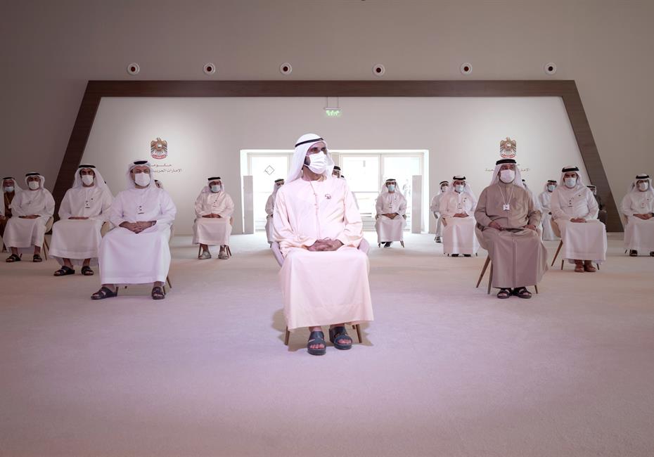  صاحب السمو الشيخ محمد بن راشد آل مكتوم-أخبار-محمد بن راشد يحضر جلسة الاستعداد لمواجهة الجائحة الرقمية القادمة ضمن أعمال خلوة الخمسين