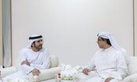  صاحب السمو الشيخ محمد بن راشد آل مكتوم-أخبار-محمد بن راشد يتلقى تهاني منصور بن زايد وخالد بن محمد بمناسبة أفراح آل مكتوم