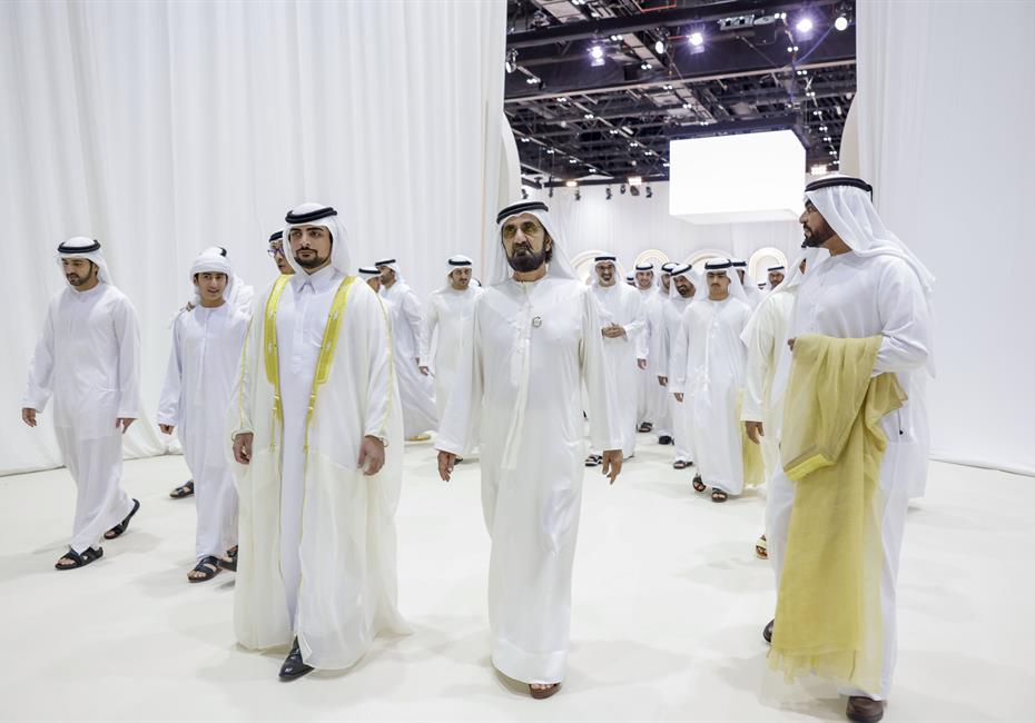  صاحب السمو الشيخ محمد بن راشد آل مكتوم-أخبار-محمد بن راشد يتلقى تهاني منصور بن زايد وخالد بن محمد بمناسبة أفراح آل مكتوم