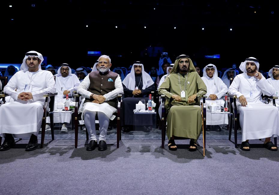  صاحب السمو الشيخ محمد بن راشد آل مكتوم-أخبار-محمد بن راشد يشهد جلسة لرئيس وزراء جمهورية الهند خلال القمة العالمية للحكومات