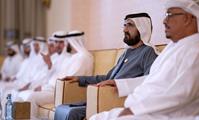 His Highness Sheikh Mohammed bin Rashid Al Maktoum-News-Mohammed bin Rashid meets with local dignitaries, businessmen, investors and senior officials at Union House in Dubai