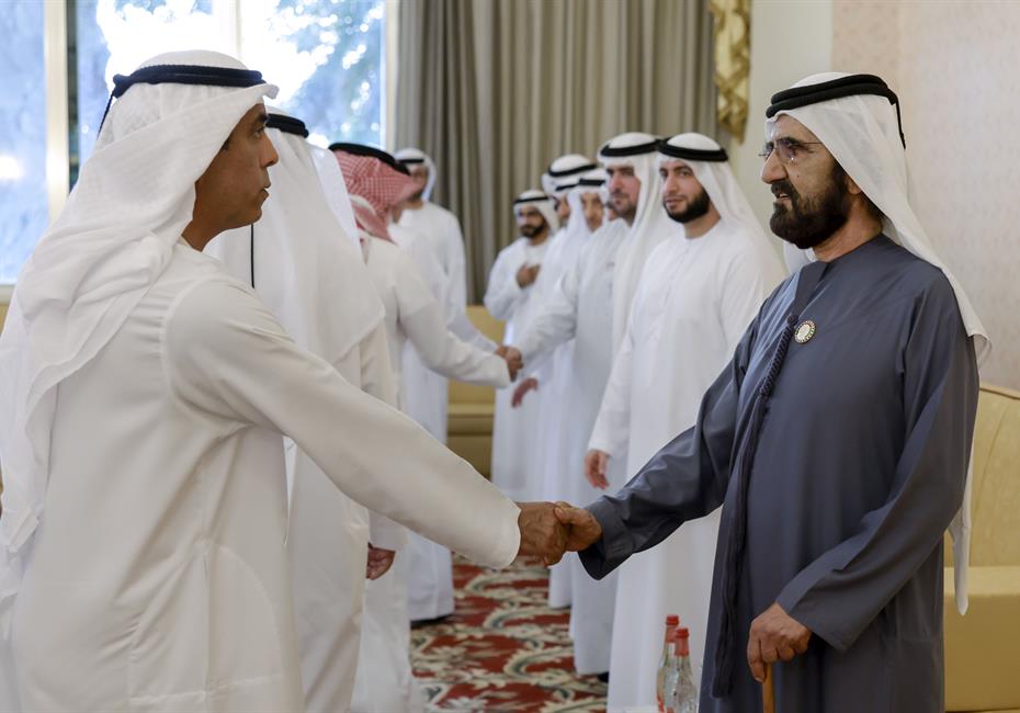 His Highness Sheikh Mohammed bin Rashid Al Maktoum-News-Mohammed bin Rashid meets with local dignitaries, businessmen, investors and senior officials at Union House in Dubai