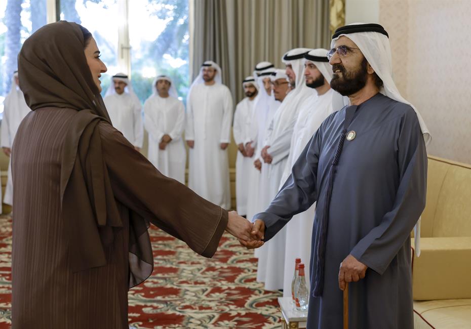 His Highness Sheikh Mohammed bin Rashid Al Maktoum-News-Mohammed bin Rashid meets with local dignitaries, businessmen, investors and senior officials at Union House in Dubai