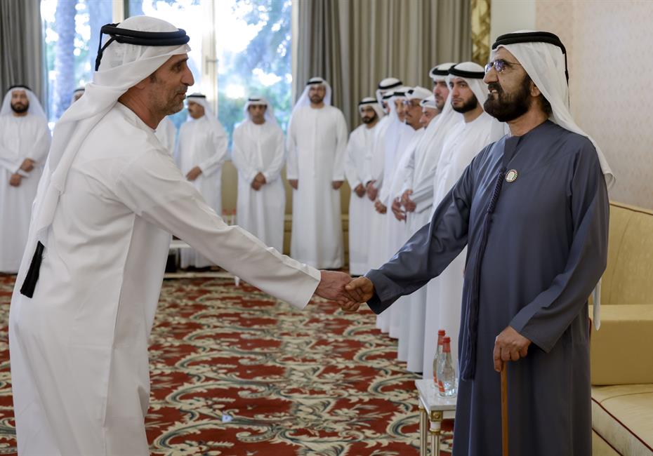 His Highness Sheikh Mohammed bin Rashid Al Maktoum-News-Mohammed bin Rashid meets with local dignitaries, businessmen, investors and senior officials at Union House in Dubai