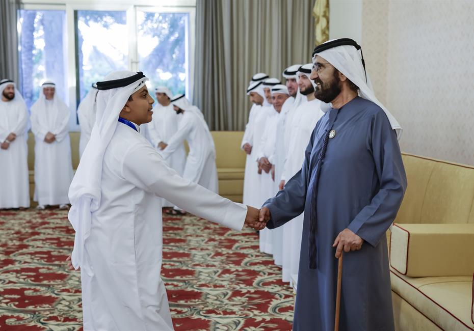 His Highness Sheikh Mohammed bin Rashid Al Maktoum-News-Mohammed bin Rashid meets with winners of Arab Reading Challenge UAE