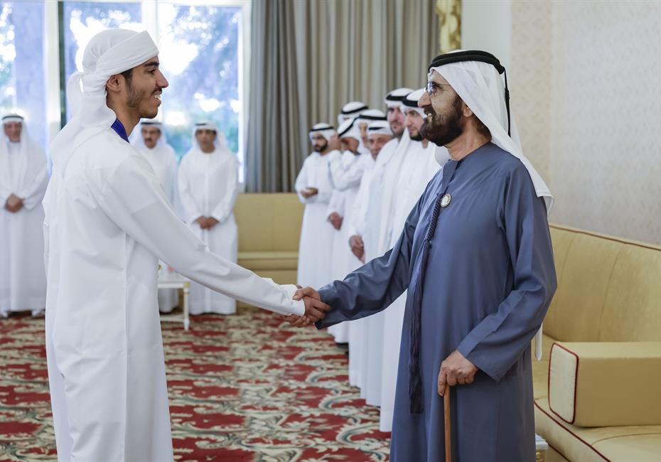 His Highness Sheikh Mohammed bin Rashid Al Maktoum-News-Mohammed bin Rashid meets with winners of Arab Reading Challenge UAE