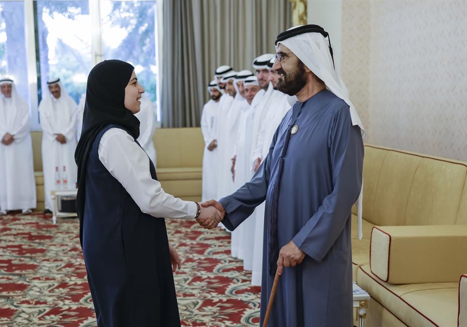 His Highness Sheikh Mohammed bin Rashid Al Maktoum-News-Mohammed bin Rashid meets with winners of Arab Reading Challenge UAE