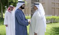 His Highness Sheikh Mohammed bin Rashid Al Maktoum-News-Mohammed bin Rashid meets with the King of Bahrain at his residence in Abu Dhabi