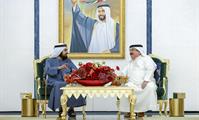 His Highness Sheikh Mohammed bin Rashid Al Maktoum-News-Mohammed bin Rashid meets with the King of Bahrain at his residence in Abu Dhabi