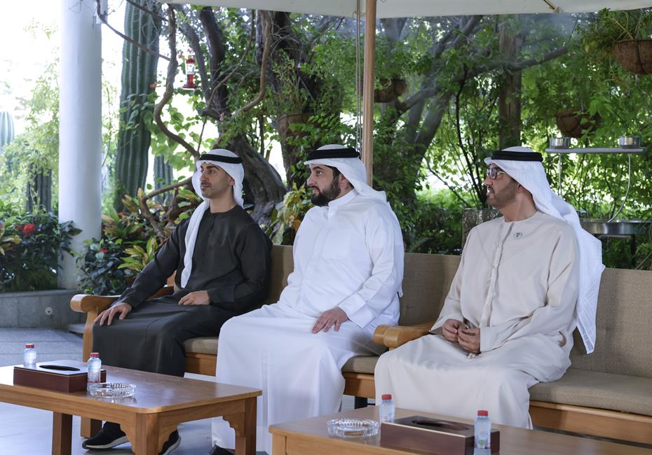 His Highness Sheikh Mohammed bin Rashid Al Maktoum-News-UAE President and Mohammed bin Rashid meet at Al Marmoom in Dubai