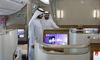 His Highness Sheikh Mohammed bin Rashid Al Maktoum-News-Mohammed bin Rashid reviews Emirates’ new A350 at Dubai International Airport