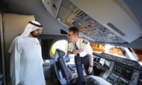 His Highness Sheikh Mohammed bin Rashid Al Maktoum-News-Mohammed bin Rashid reviews Emirates’ new A350 at Dubai International Airport