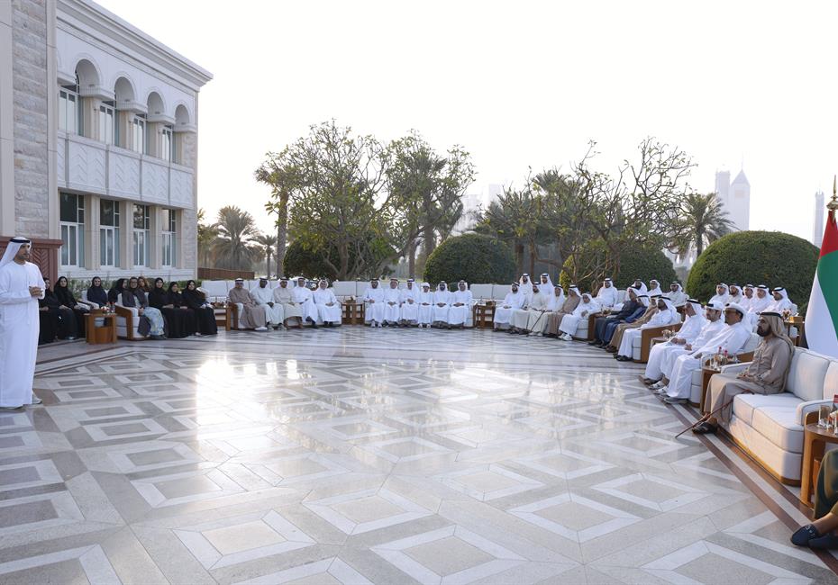 His Highness Sheikh Mohammed bin Rashid Al Maktoum-News-Mohammed bin Rashid meets with top graduates of Dubai Police Academy