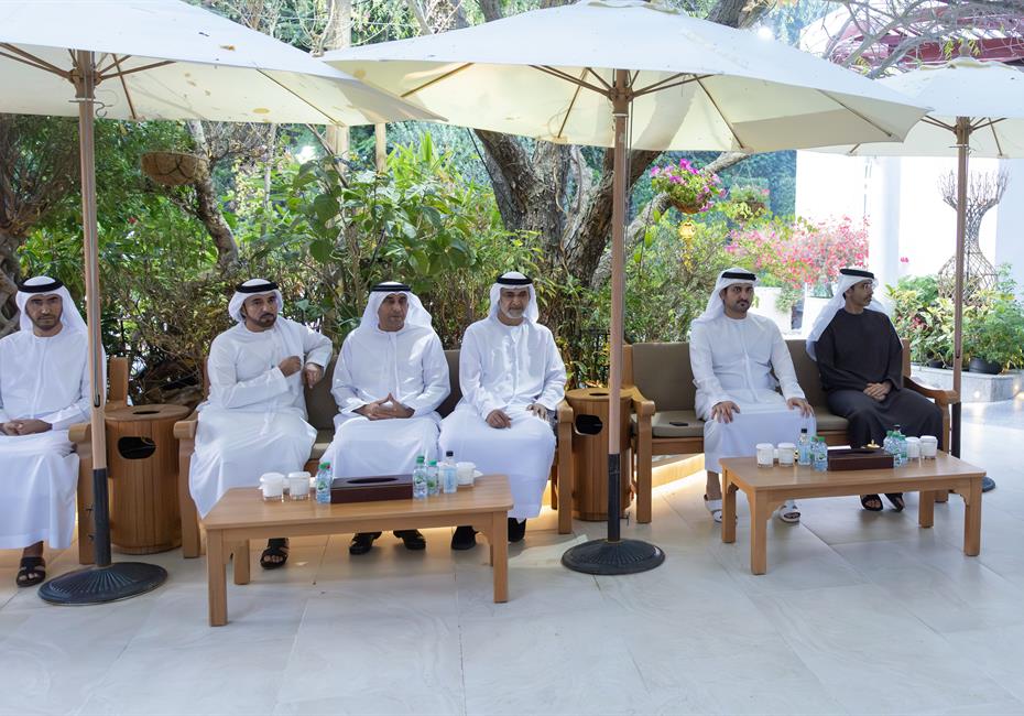 His Highness Sheikh Mohammed bin Rashid Al Maktoum-News-Mohammed bin Rashid meets with Mansour bin Zayed at Al Marmoom