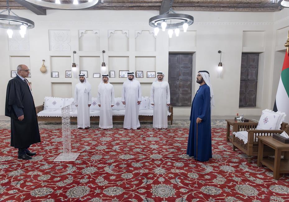 His Highness Sheikh Mohammed bin Rashid Al Maktoum-News-Mohammed bin Rashid presides over swearing-in ceremony of eight new judges at Dubai Courts