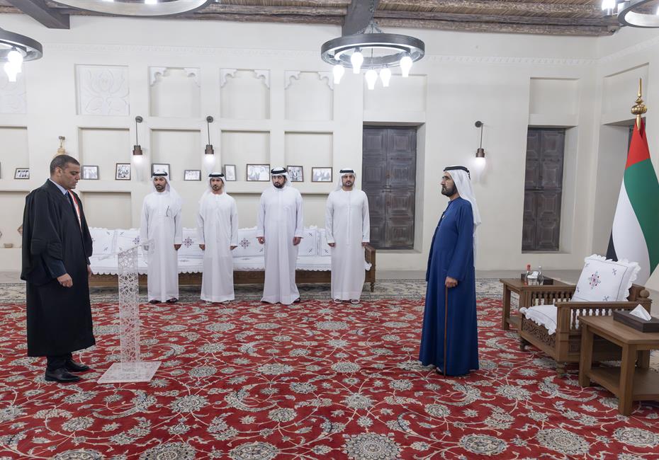 His Highness Sheikh Mohammed bin Rashid Al Maktoum-News-Mohammed bin Rashid presides over swearing-in ceremony of eight new judges at Dubai Courts