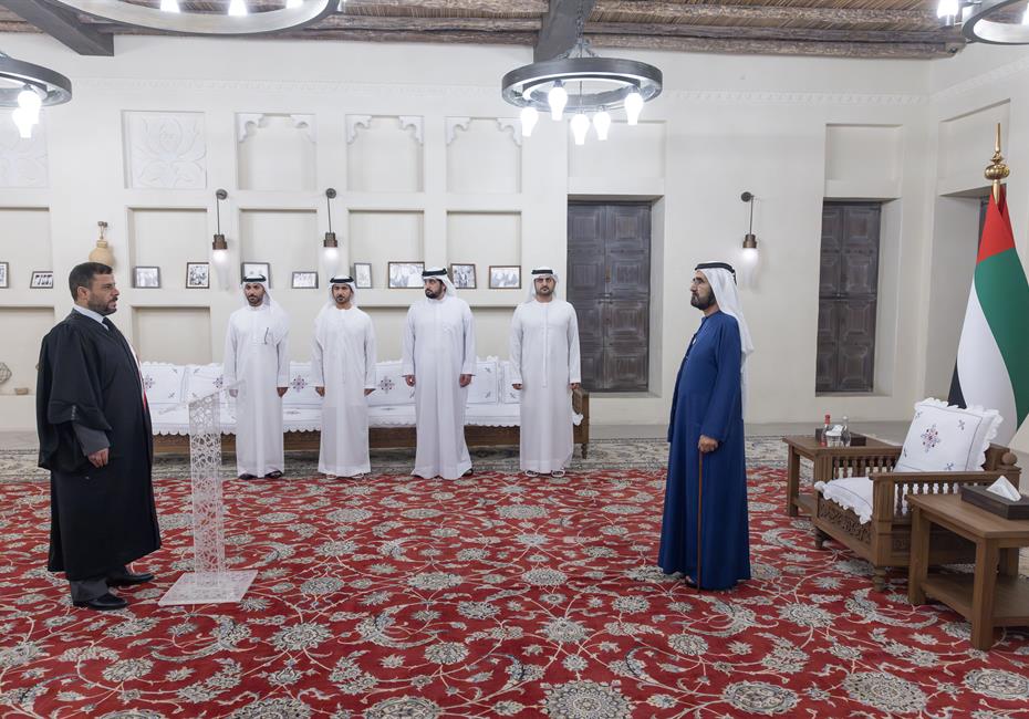 His Highness Sheikh Mohammed bin Rashid Al Maktoum-News-Mohammed bin Rashid presides over swearing-in ceremony of eight new judges at Dubai Courts