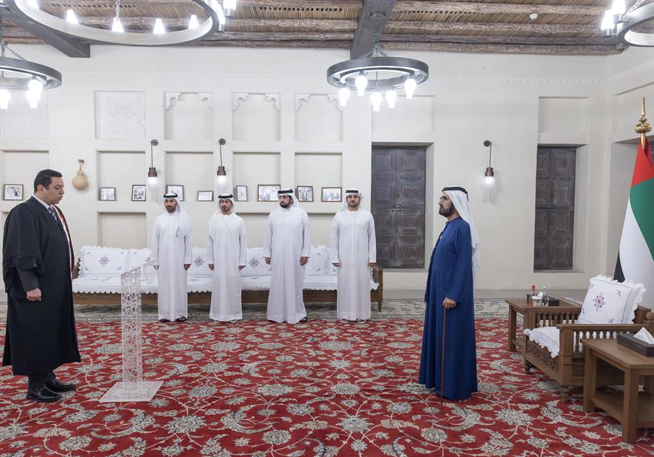 His Highness Sheikh Mohammed bin Rashid Al Maktoum-News-Mohammed bin Rashid presides over swearing-in ceremony of eight new judges at Dubai Courts