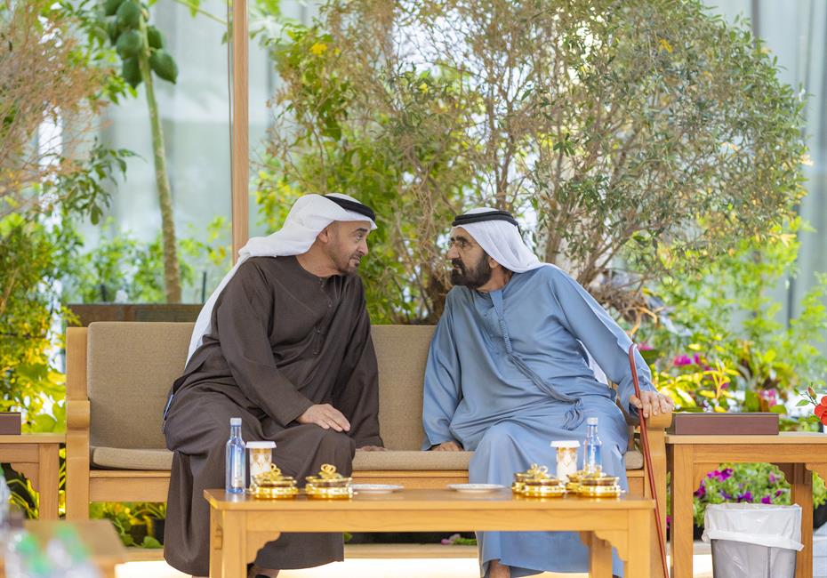 His Highness Sheikh Mohammed bin Rashid Al Maktoum-News-UAE President meets with Mohammed bin Rashid at Al Marmoom in Dubai