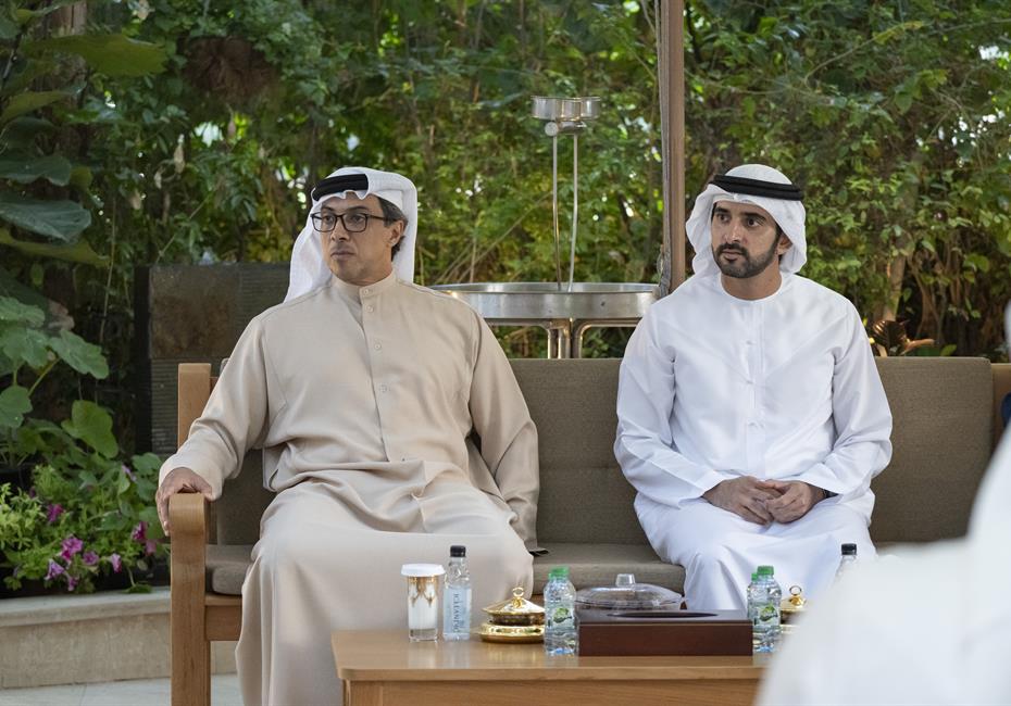 His Highness Sheikh Mohammed bin Rashid Al Maktoum-News-UAE President meets with Mohammed bin Rashid at Al Marmoom in Dubai