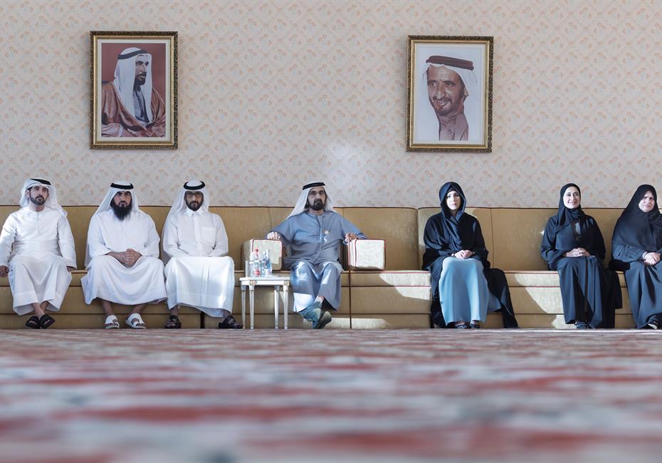 His Highness Sheikh Mohammed bin Rashid Al Maktoum-News-Mohammed bin Rashid meets with Foreign Trade and CEPA negotiation teams at the Ministry of Economy