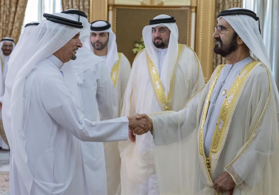  صاحب السمو الشيخ محمد بن راشد آل مكتوم-أخبار-محمد بن راشد يستقبل المهنئين بعيد الأضحى المبارك