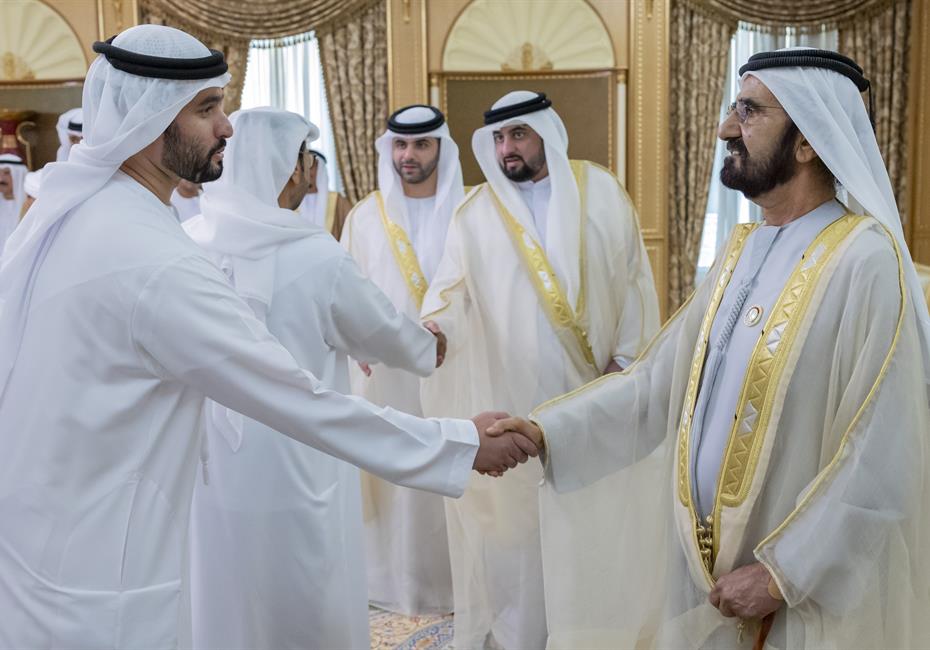  صاحب السمو الشيخ محمد بن راشد آل مكتوم-أخبار-محمد بن راشد يستقبل المهنئين بعيد الأضحى المبارك