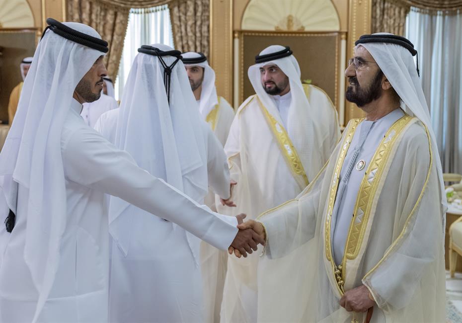  صاحب السمو الشيخ محمد بن راشد آل مكتوم-أخبار-محمد بن راشد يستقبل المهنئين بعيد الأضحى المبارك