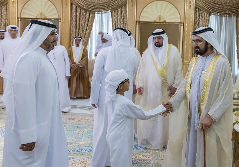  صاحب السمو الشيخ محمد بن راشد آل مكتوم-أخبار-محمد بن راشد يستقبل المهنئين بعيد الأضحى المبارك