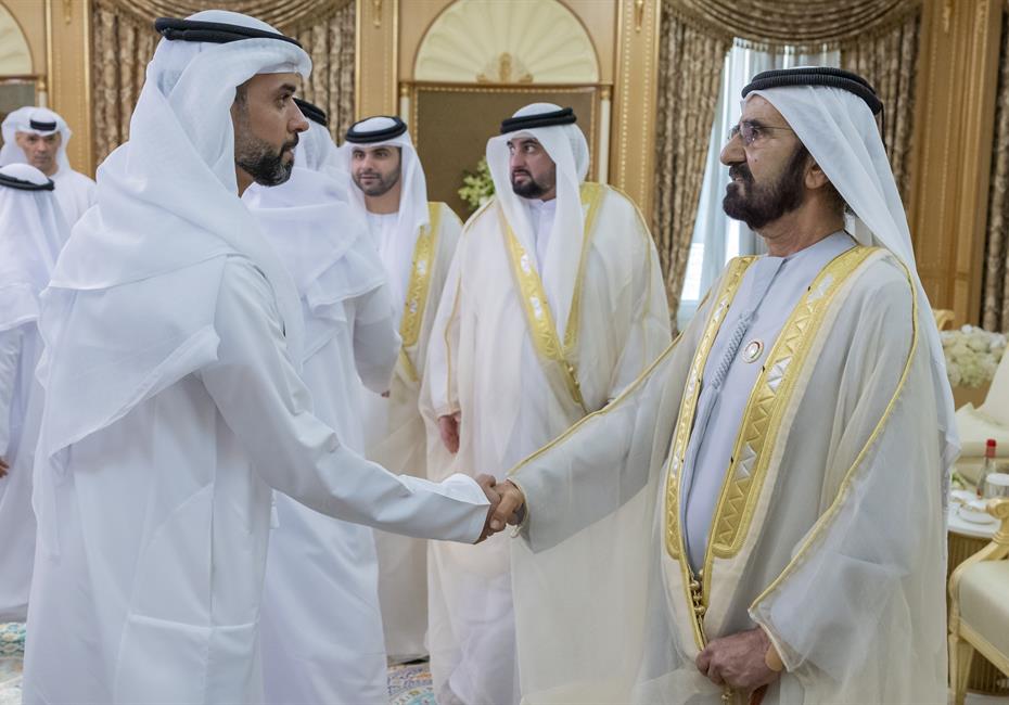  صاحب السمو الشيخ محمد بن راشد آل مكتوم-أخبار-محمد بن راشد يستقبل المهنئين بعيد الأضحى المبارك