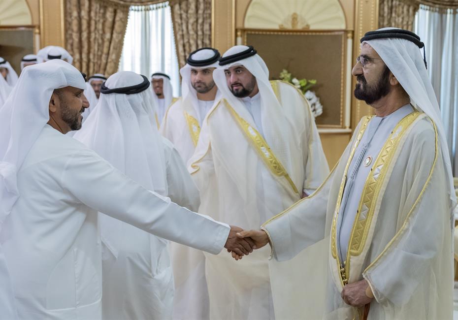  صاحب السمو الشيخ محمد بن راشد آل مكتوم-أخبار-محمد بن راشد يستقبل المهنئين بعيد الأضحى المبارك