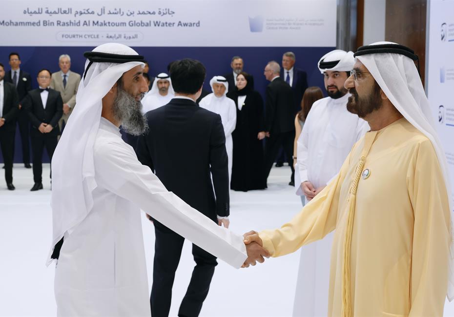  صاحب السمو الشيخ محمد بن راشد آل مكتوم-أخبار-محمد بن راشد يكرّم الفائزين في الدورة الرابعة من جائزة محمد بن راشد آل مكتوم العالمية للمياه