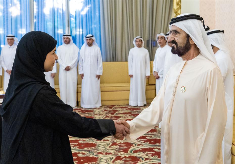  صاحب السمو الشيخ محمد بن راشد آل مكتوم-أخبار-محمد بن راشد يلتقي أوائل الثانوية العامة على مستوى الدولة