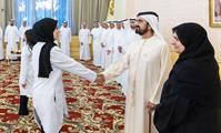  صاحب السمو الشيخ محمد بن راشد آل مكتوم-أخبار-محمد بن راشد يلتقي أوائل خريجي جامعة محمد بن راشد للطب والعلوم الصحية