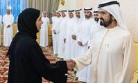  صاحب السمو الشيخ محمد بن راشد آل مكتوم-أخبار-محمد بن راشد يلتقي أوائل خريجي جامعة محمد بن راشد للطب والعلوم الصحية