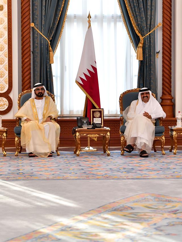 His Highness Sheikh Mohammed bin Rashid Al Maktoum -  - ​VP, Mohamed bin Zayed and rulers of the Emirates in Qatar to offer condolences