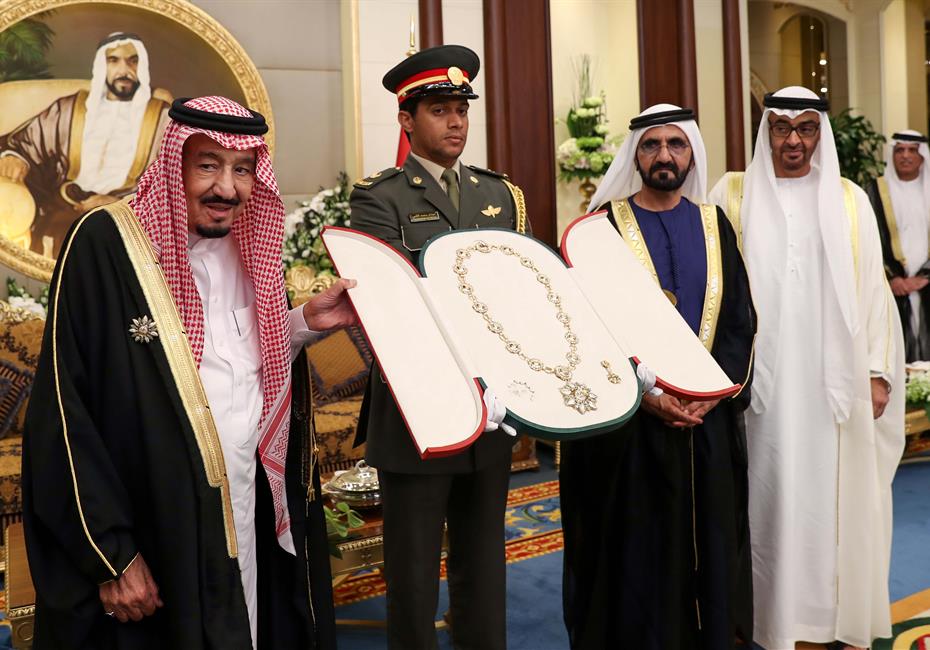 His Highness Sheikh Mohammed bin Rashid Al Maktoum-News-In presence of Mohammed bin Rashid, Mohamed bin Zayed confers Order of Zayed on Custodian of the Two Holy Mosques