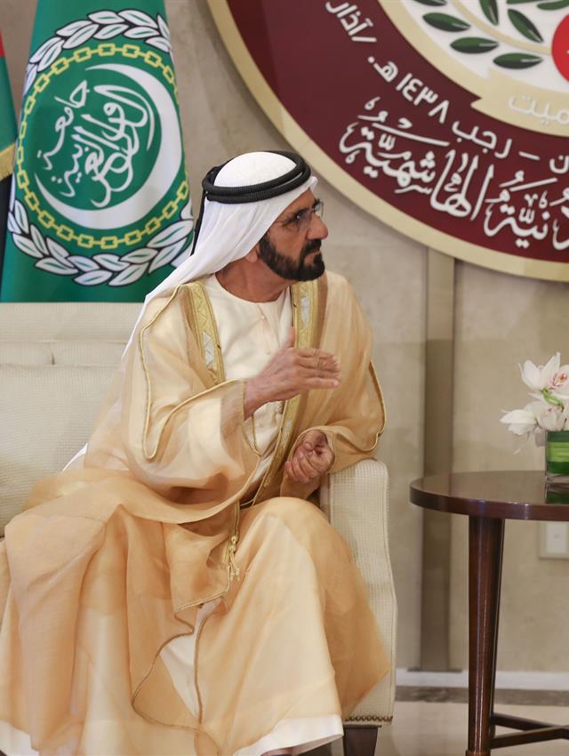 His Highness Sheikh Mohammed bin Rashid Al Maktoum -  - Mohammed bin Rashid arrives in Amman to participate in 28th Arab Summit