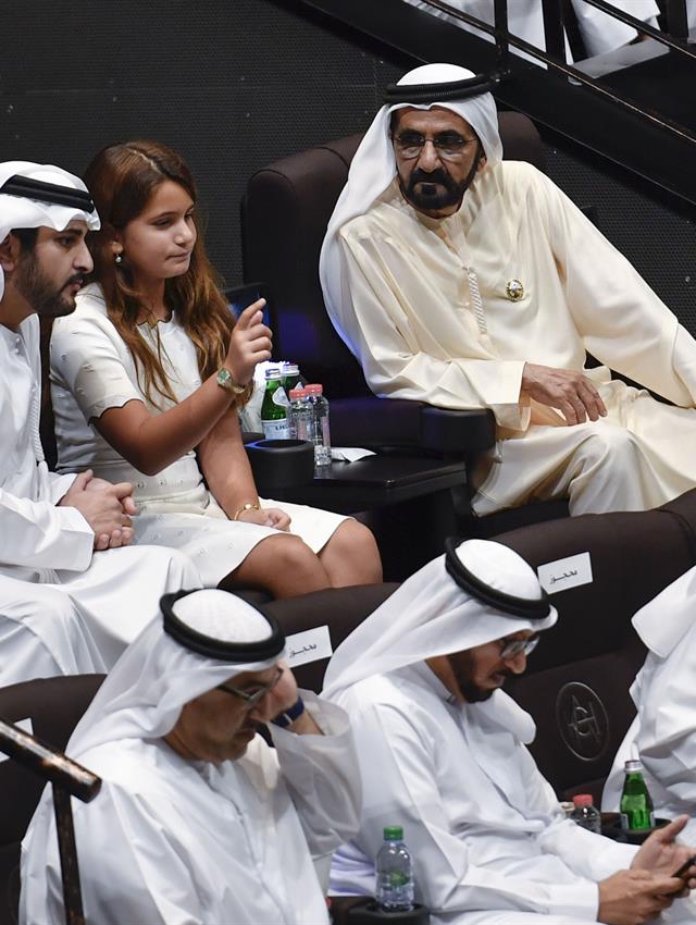 His Highness Sheikh Mohammed bin Rashid Al Maktoum -  - Mohammed bin Rashid attends ‘La Perle’ show at Al Habtoor City
