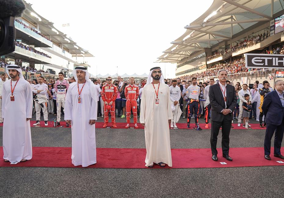 His Highness Sheikh Mohammed bin Rashid Al Maktoum-News-VP, Abu Dhabi Crown Prince attend Formula 1 Grand Prix race final