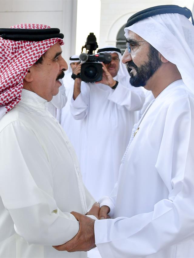  صاحب السمو الشيخ محمد بن راشد آل مكتوم -  - محمد بن راشد يهنئ ملك البحرين باليوم الوطني لبلاده