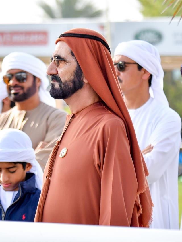  صاحب السمو الشيخ محمد بن راشد آل مكتوم -  - محمد بن راشد يشهد السباق الرئيسي لمهرجان ولي عهد دبي للقدرة