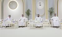  صاحب السمو الشيخ محمد بن راشد آل مكتوم-أخبار-محمد بن راشد يتلقى تهاني منصور بن زايد وخالد بن محمد بمناسبة أفراح آل مكتوم