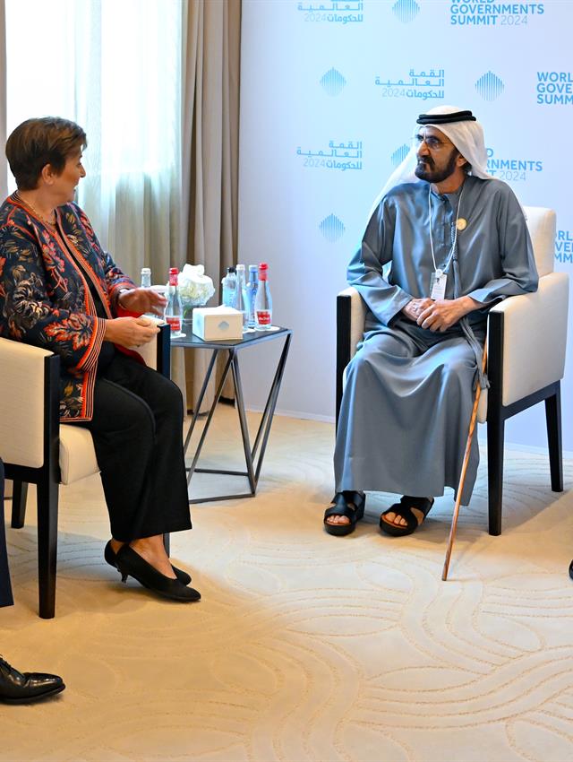 His Highness Sheikh Mohammed bin Rashid Al Maktoum -  - Mohammed bin Rashid meets with IMF Managing
