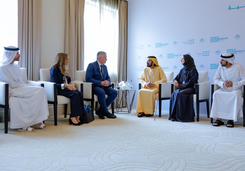  صاحب السمو الشيخ محمد بن راشد آل مكتوم-أخبار-محمد بن راشد يلتقي أمين عام منظمة التعاون الاقتصادي والتنمية ويؤكد أهمية تعزيز التعاون التجاري والاقتصادي العالمي
