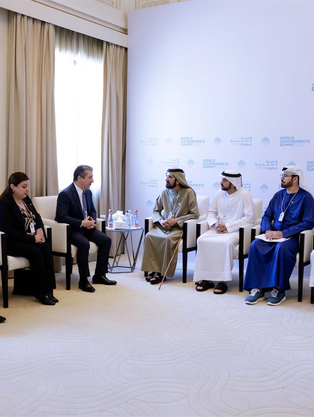 His Highness Sheikh Mohammed bin Rashid Al Maktoum -  - Mohammed bin Rashid meets with the PM of the Kurdistan Region of Iraq at WGS